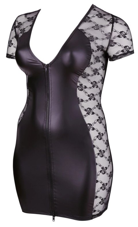 Cottelli CURVES - Seksowna Sukienka Z Krótkim Rękawkiem I Suwakiem Z Przodu 2XL Cottelli CURVES - Seksowna Sukienka Z Krótkim Rękawkiem I Suwakiem Z Przodu 2XL