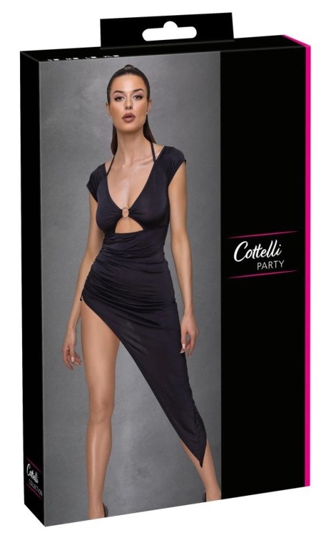 Cottelli PARTY - Seksowna Długa Obcisła Sukienka Z Ozdobnym Pierścieniem Czarna XL Cottelli PARTY - Seksowna Długa Obcisła Sukienka Z Ozdobnym Pierścieniem Czarna XL