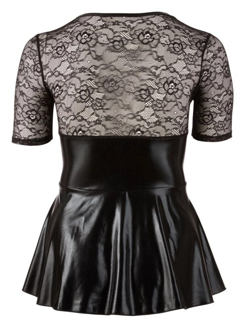 Cottelli CURVES - Czarna Mini Sukienka Z Czerwonym Sznurowaniem 3XL Cottelli CURVES - Czarna Mini Sukienka Z Czerwonym Sznurowaniem 3XL