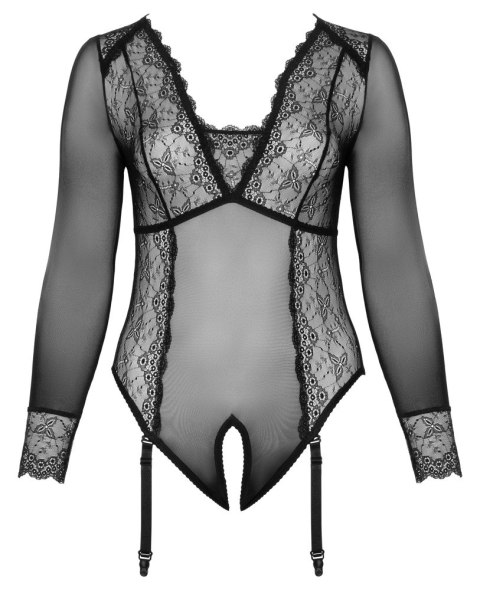 Cottelli CURVES - Czarne Prześwitujące Body Bez Krocza 4XL Cottelli CURVES - Czarne Prześwitujące Body Bez Krocza 4XL