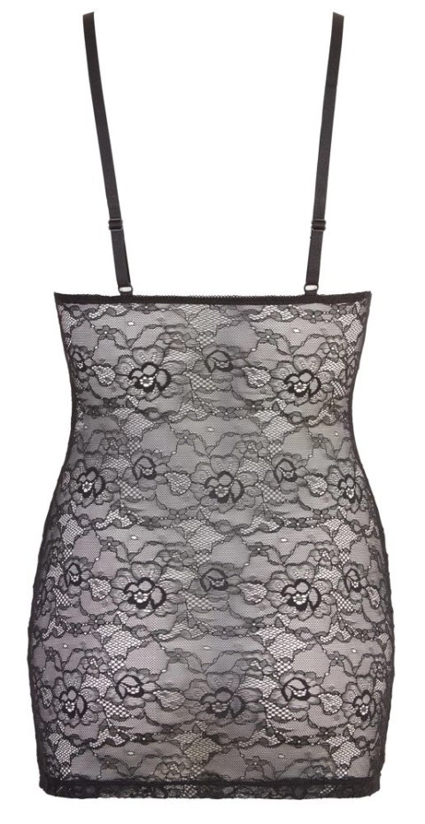 Cottelli LINGERIE - Seksowna Rozpinana Sukienka Z Kwiatowej Koronki Czarna S Cottelli LINGERIE - Seksowna Rozpinana Sukienka Z Kwiatowej Koronki Czarna S