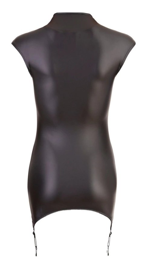 Cottelli PARTY - Seksowna Krótka Sukienka Z Wysokim Dekoltem Czarny Mat XL Cottelli PARTY - Seksowna Krótka Sukienka Z Wysokim Dekoltem Czarny Mat XL