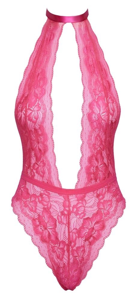 Kissable - Figlarne Body Z Różowej Seksownej Koronki L/XL Kissable - Figlarne Body Z Różowej Seksownej Koronki L/XL