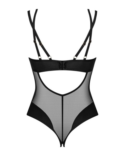 Obsessive - Czarne Body Bez Krocza Z Elastycznej Siateczki Nesari XL/2XL Obsessive - Czarne Body Bez Krocza Z Elastycznej Siateczki Nesari XL/2XL