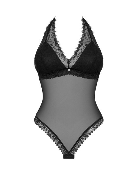 Obsessive - Czarne Siateczkowe Body Z Delikatną Koronką Medilla XS/S Obsessive - Czarne Siateczkowe Body Z Delikatną Koronką Medilla XS/S