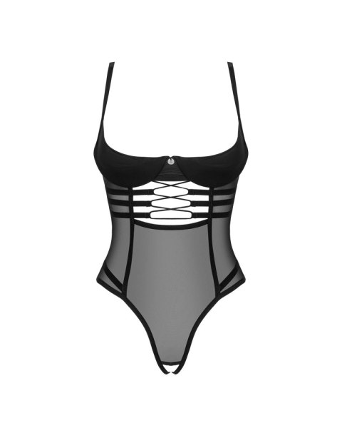 Obsessive - Seksowne Siateczkowe Body Bez Biustu I Krocza Czarne Roxelia XL/2XL Obsessive - Seksowne Siateczkowe Body Bez Biustu I Krocza Czarne Roxelia XL/2XL