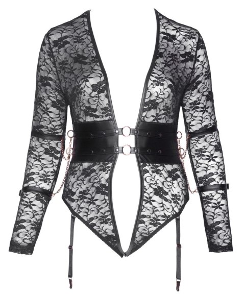 Cottelli Bondage - Koronkowe Body Z Mankietami Na Ręce Bez Kroku 4XL Cottelli Bondage - Koronkowe Body Z Mankietami Na Ręce Bez Kroku 4XL