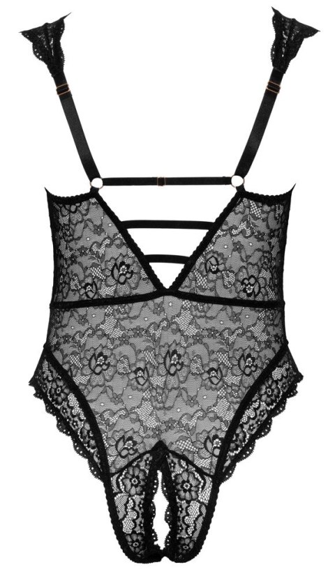 Cottelli CURVES - Seksowne Koronkowe Body Z Dodatkami Różowego Złota 85D/L Cottelli CURVES - Seksowne Koronkowe Body Z Dodatkami Różowego Złota 85D/L