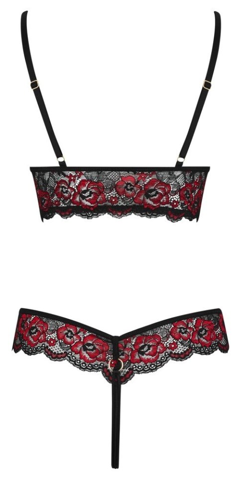 Cottelli LINGERIE - Gorące Body Z Dwukolorowej Koronki Z Kwiatowym Motywem S/M Cottelli LINGERIE - Gorące Body Z Dwukolorowej Koronki Z Kwiatowym Motywem S/M