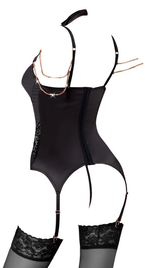 Abierta Fina - Zmysłowa Koszulka Do Pończoch Z Elegancką Koronką + Stringi 85C/XL Abierta Fina - Zmysłowa Koszulka Do Pończoch Z Elegancką Koronką + Stringi 85C/XL