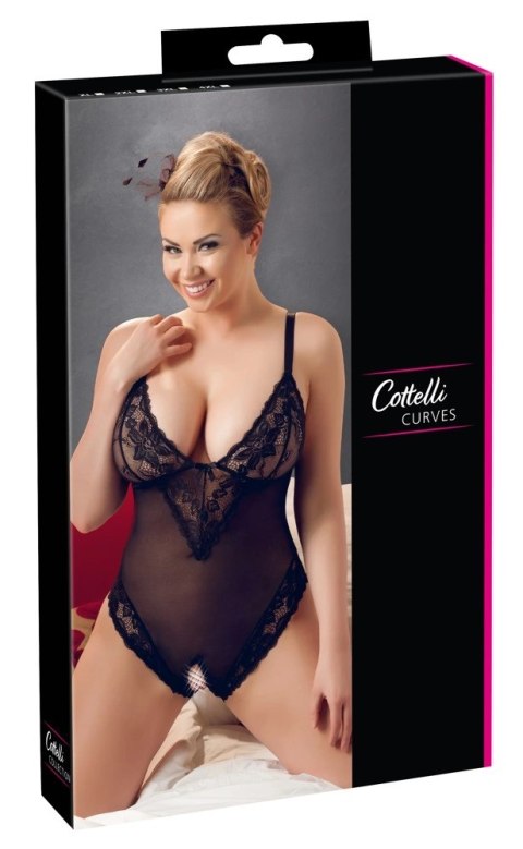 Cottelli CURVES - Seksowne Body Z Delikatną Koronką I Otwartym Kroczem 4XL Cottelli CURVES - Seksowne Body Z Delikatną Koronką I Otwartym Kroczem 4XL