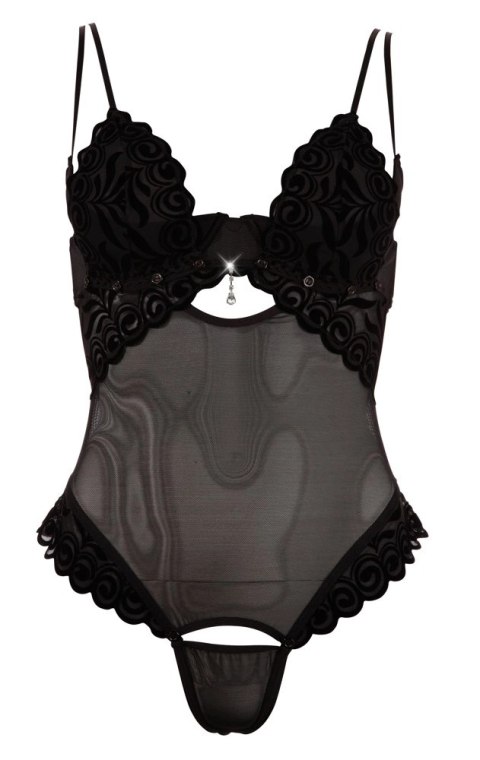Cottelli LINGERIE - Seksowne Siateczkowe Body Z Ozdobnym Kryształem 80C/M Cottelli LINGERIE - Seksowne Siateczkowe Body Z Ozdobnym Kryształem 80C/M