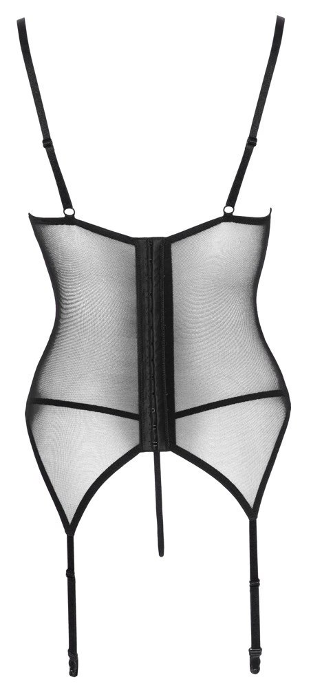 Cottelli LINGERIE - Seksowna Matowa Koszulka Z Paskami i I Delikatną Koronką + Stringi M Cottelli LINGERIE - Seksowna Matowa Koszulka Z Paskami i I Delikatną Koronką + Stringi M