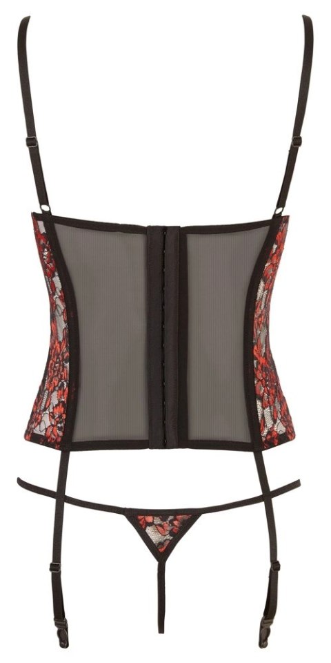 Cottelli LINGERIE - Seksowny Kwiatowy Gorset + Stringi 80B/M Cottelli LINGERIE - Seksowny Kwiatowy Gorset + Stringi 80B/M