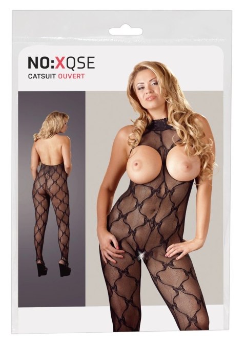 NO:XQSE - Koronkowy Kombinezon Bez Biustu I Bez Krocza Czarny XL-XXL NO:XQSE - Koronkowy Kombinezon Bez Biustu I Bez Krocza Czarny XL-XXL