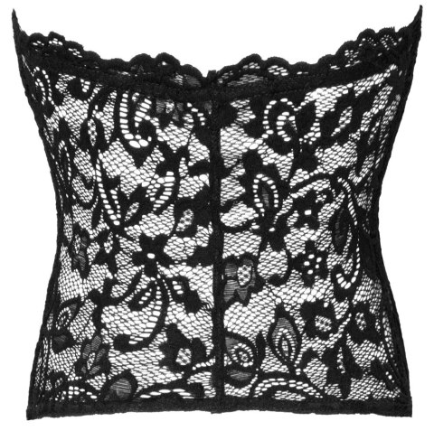 Noir - Seksowny Prześwitujący Gorset Z Koronki Czarny XL Noir - Seksowny Prześwitujący Gorset Z Koronki Czarny XL