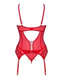 Obsessive - Czerwony Koronkowy Gorsecik I Stringi Ingridia XL/2XL