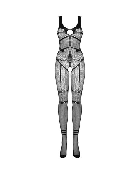 Obsessive - Seksowne Siateczkowe Bodystocking Bez Krocza N123 S-L Obsessive - Seksowne Siateczkowe Bodystocking Bez Krocza N123 S-L
