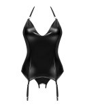 Obsessive - Seksowny Gorset i Stringi Viranes Czarne XL/2XL