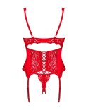 Obsessive - Seksowny Koronkowy Gorset i Stringi Amor Cherris Czerowny L/XL