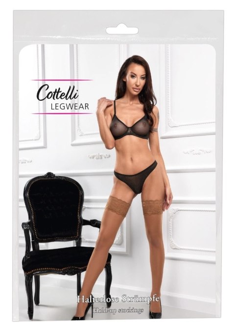 Cottelli LEGWEAR - Beżowe Klasyczne Pończochy Z Piękną Koronką 2 Cottelli LEGWEAR - Beżowe Klasyczne Pończochy Z Piękną Koronką 2