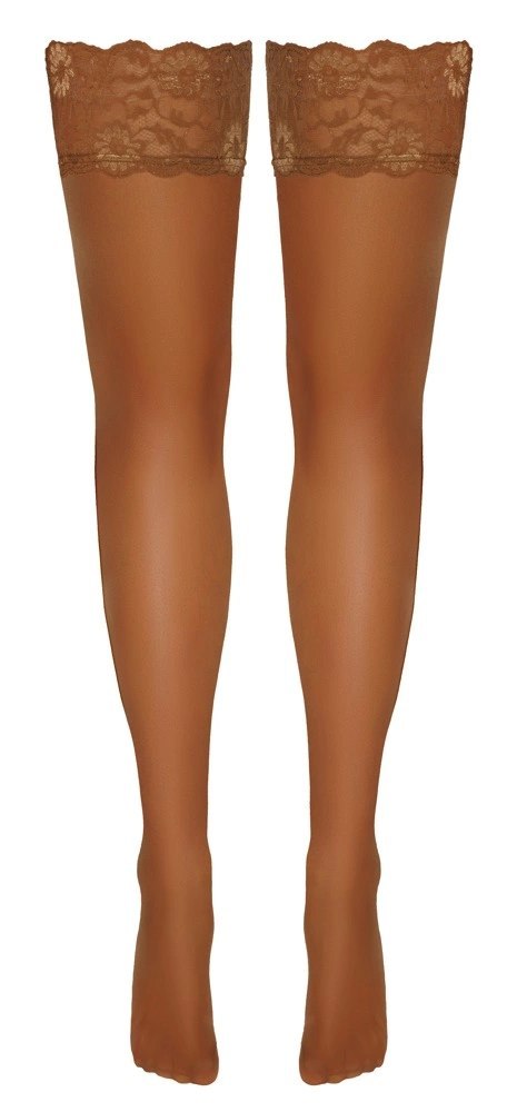 Cottelli LEGWEAR - Beżowe Klasyczne Pończochy Z Piękną Koronką 2 Cottelli LEGWEAR - Beżowe Klasyczne Pończochy Z Piękną Koronką 2