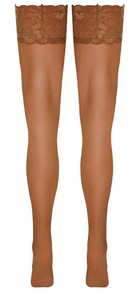 Cottelli LEGWEAR - Beżowe Klasyczne Pończochy Z Piękną Koronką 2 Cottelli LEGWEAR - Beżowe Klasyczne Pończochy Z Piękną Koronką 2