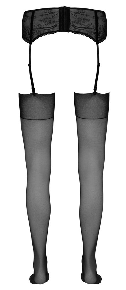 Cottelli LEGWEAR - Czarne Jedwabiste Pończochy Do Pasa 5 Cottelli LEGWEAR - Czarne Jedwabiste Pończochy Do Pasa 5