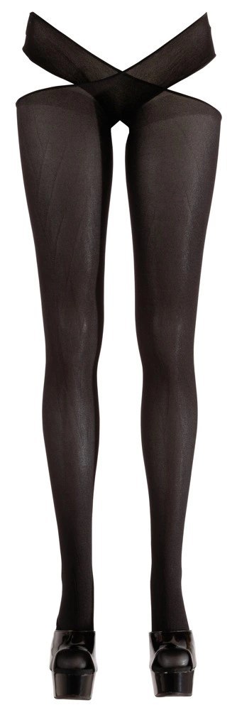 Cottelli LEGWEAR - Czarne Pończochy Z Paskami Na Biodra S/M Cottelli LEGWEAR - Czarne Pończochy Z Paskami Na Biodra S/M