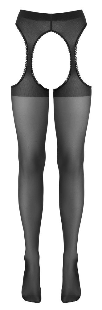 Cottelli LEGWEAR - Czarne Rajstopy Do Pończoch Z Delikatną Koronką 3 Cottelli LEGWEAR - Czarne Rajstopy Do Pończoch Z Delikatną Koronką 3