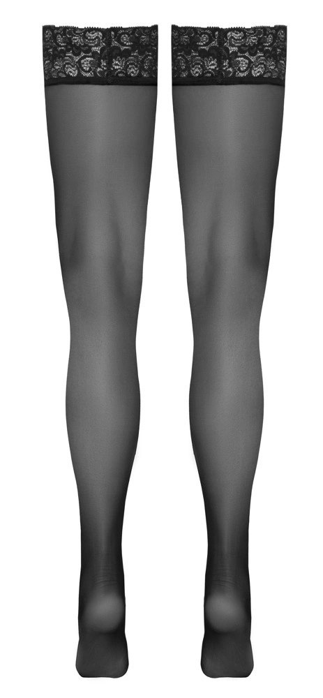 Cottelli LEGWEAR - Klasyczne Gładkie Pończochy Z Elegancką Koronką 5 Cottelli LEGWEAR - Klasyczne Gładkie Pończochy Z Elegancką Koronką 5