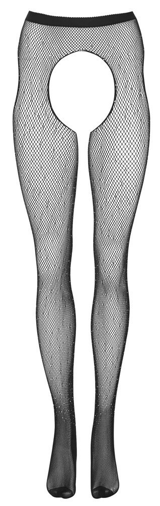 Cottelli LEGWEAR - Rajstopy Do Pończoch Z Siateczki Z Brokatowymi Kamieniami S-L Cottelli LEGWEAR - Rajstopy Do Pończoch Z Siateczki Z Brokatowymi Kamieniami S-L