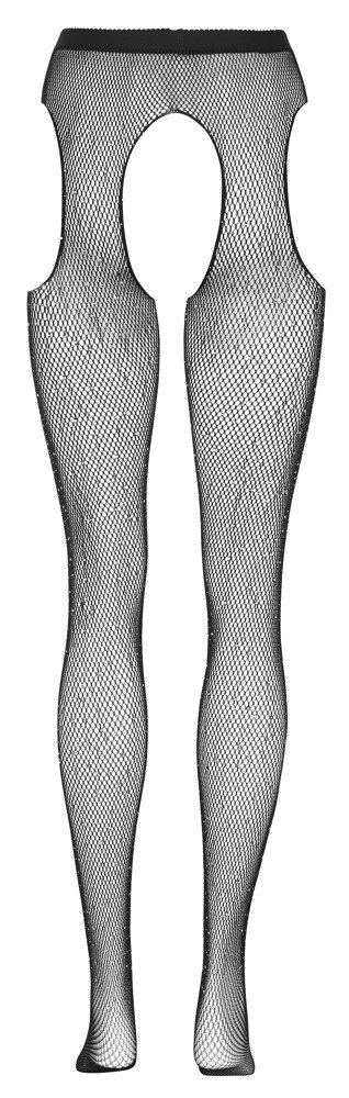 Cottelli LEGWEAR - Rajstopy Do Pończoch Z Siateczki Z Brokatowymi Kamieniami S-L Cottelli LEGWEAR - Rajstopy Do Pończoch Z Siateczki Z Brokatowymi Kamieniami S-L