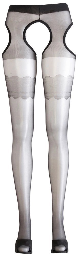 Cottelli LEGWEAR - Rajstopy Do Pończoch Z Wycięciami I Wzorem S Cottelli LEGWEAR - Rajstopy Do Pończoch Z Wycięciami I Wzorem S
