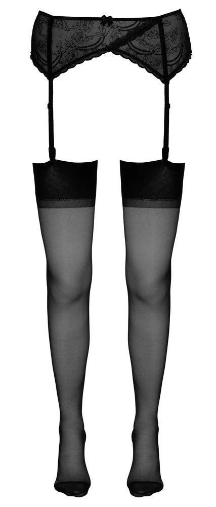 Cottelli LEGWEAR - Seksowne Czarne Pończochy Z Ozdobnym Szwem 5 Cottelli LEGWEAR - Seksowne Czarne Pończochy Z Ozdobnym Szwem 5