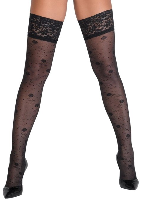 Cottelli LEGWEAR - Seksowne Pończochy Z Koronką I Kwiatowymi Wzorami 5 Cottelli LEGWEAR - Seksowne Pończochy Z Koronką I Kwiatowymi Wzorami 5