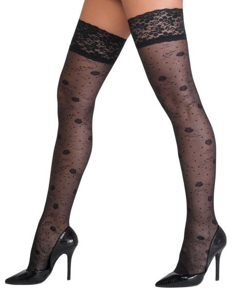 Cottelli LEGWEAR - Seksowne Pończochy Z Koronką I Kwiatowymi Wzorami 5 Cottelli LEGWEAR - Seksowne Pończochy Z Koronką I Kwiatowymi Wzorami 5