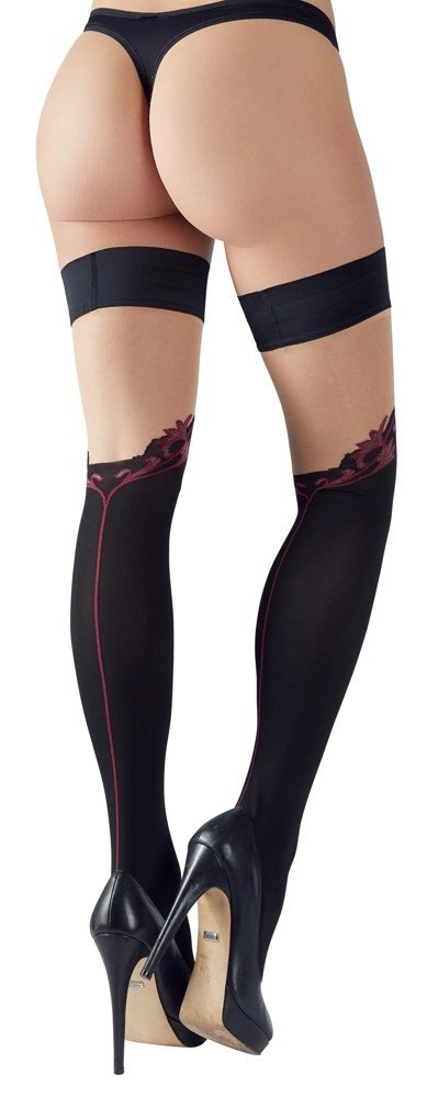 Cottelli LEGWEAR - Seksowne Samonośne Pończochy Z Eleganckim Wzorem 2 Cottelli LEGWEAR - Seksowne Samonośne Pończochy Z Eleganckim Wzorem 2