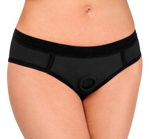 Bad Kitty - Gładkie Czarne Strap-On Z Pierścieniem Na Dildo 2XL Bad Kitty - Gładkie Czarne Strap-On Z Pierścieniem Na Dildo 2XL