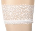 Cottelli LEGWEAR - Białe Klasyczne Pończochy Z Koronką L