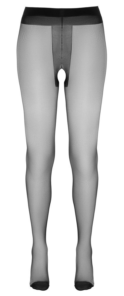 Cottelli LEGWEAR - Czarne Jedwabiście Błyszczące Rajstopy Bez Krocza 2 Cottelli LEGWEAR - Czarne Jedwabiście Błyszczące Rajstopy Bez Krocza 2
