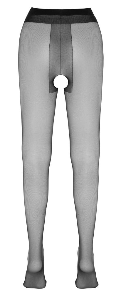 Cottelli LEGWEAR - Czarne Jedwabiście Błyszczące Rajstopy Bez Krocza 2 Cottelli LEGWEAR - Czarne Jedwabiście Błyszczące Rajstopy Bez Krocza 2