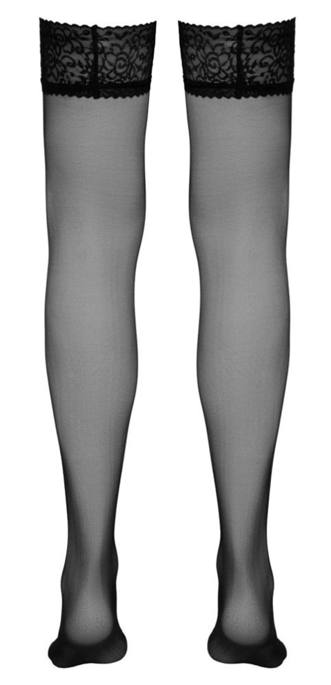 Cottelli LEGWEAR - Czarne Klasyczne Pończochy Z Koronką 1 Cottelli LEGWEAR - Czarne Klasyczne Pończochy Z Koronką 1