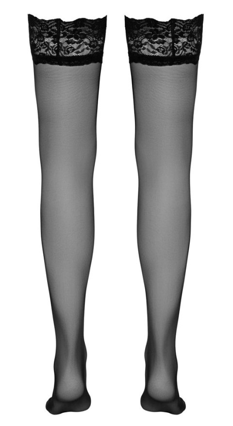 Cottelli LEGWEAR - Czarne Klasyczne Pończochy Z Wysoką Koronką 2 Cottelli LEGWEAR - Czarne Klasyczne Pończochy Z Wysoką Koronką 2