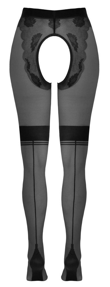 Cottelli LEGWEAR - Eleganckie Rajstopy W Stylu Retro Bez Krocza 4 Cottelli LEGWEAR - Eleganckie Rajstopy W Stylu Retro Bez Krocza 4
