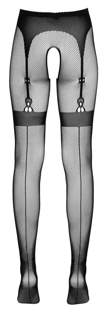 Cottelli LEGWEAR - Rajstopy Z Siateczki Z Wzorem Pończoch I Podwiązek S-L Cottelli LEGWEAR - Rajstopy Z Siateczki Z Wzorem Pończoch I Podwiązek S-L