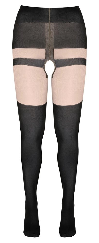 Cottelli LEGWEAR - Rajstopy Z Wzorami Majtek Szelek i Czerwonych Kokardek 2 Cottelli LEGWEAR - Rajstopy Z Wzorami Majtek Szelek i Czerwonych Kokardek 2