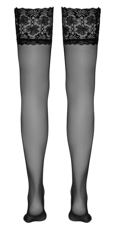 Cottelli LEGWEAR - Seksowne Czarne Pończochy Z Wysoką Koronką 2 Cottelli LEGWEAR - Seksowne Czarne Pończochy Z Wysoką Koronką 2