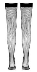 Cottelli LEGWEAR - Seksowne Klasyczne Czarne Pończochy Kabaretki L