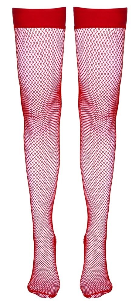 Cottelli LEGWEAR - Seksowne Klasyczne Czerwone Pończochy Kabaretki M Cottelli LEGWEAR - Seksowne Klasyczne Czerwone Pończochy Kabaretki M
